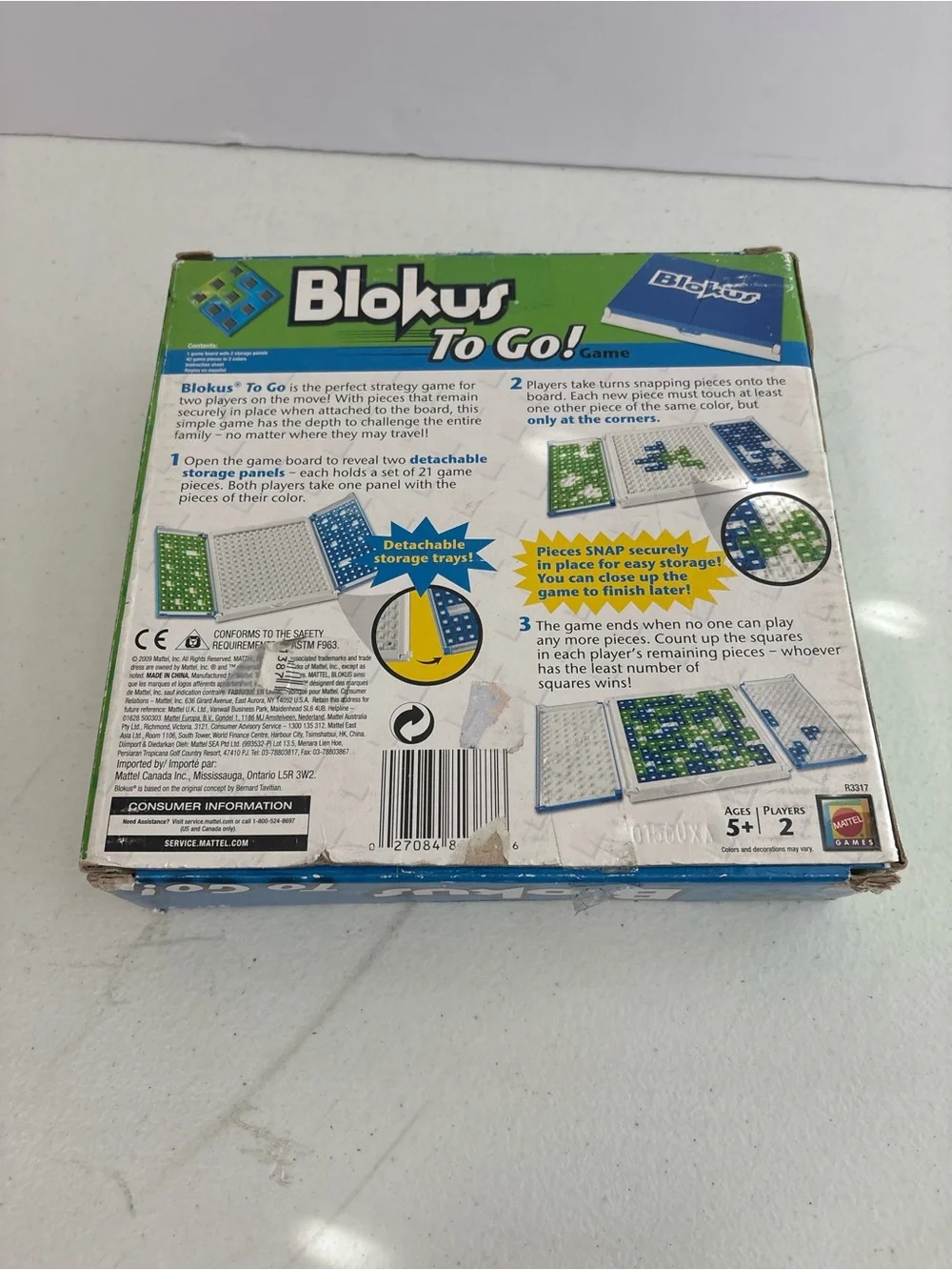 Blokus To Go Complete 2009 Mattel Travel Strategy Game 2 Players